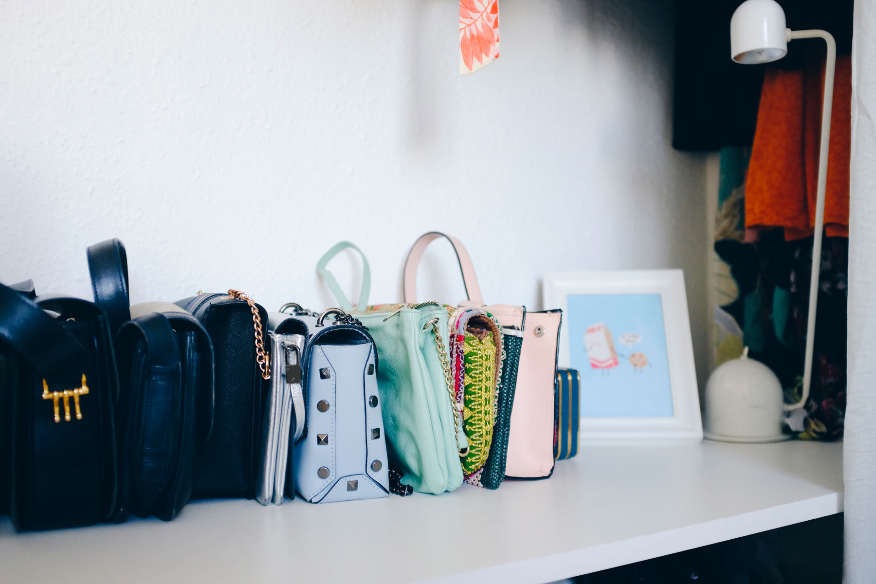 Open wardrobe DIY - close up of my purses