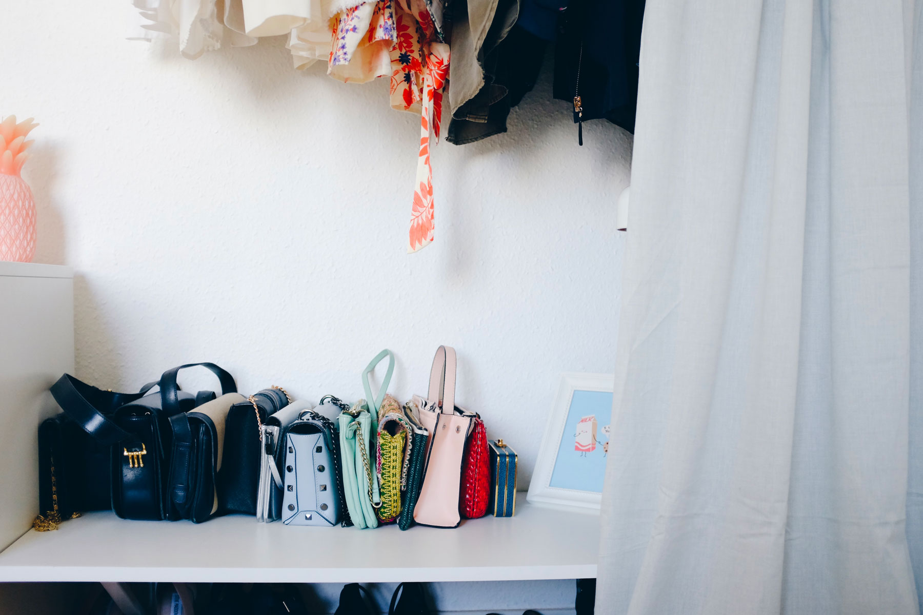 Open wardrobe DIY - close up of my purses