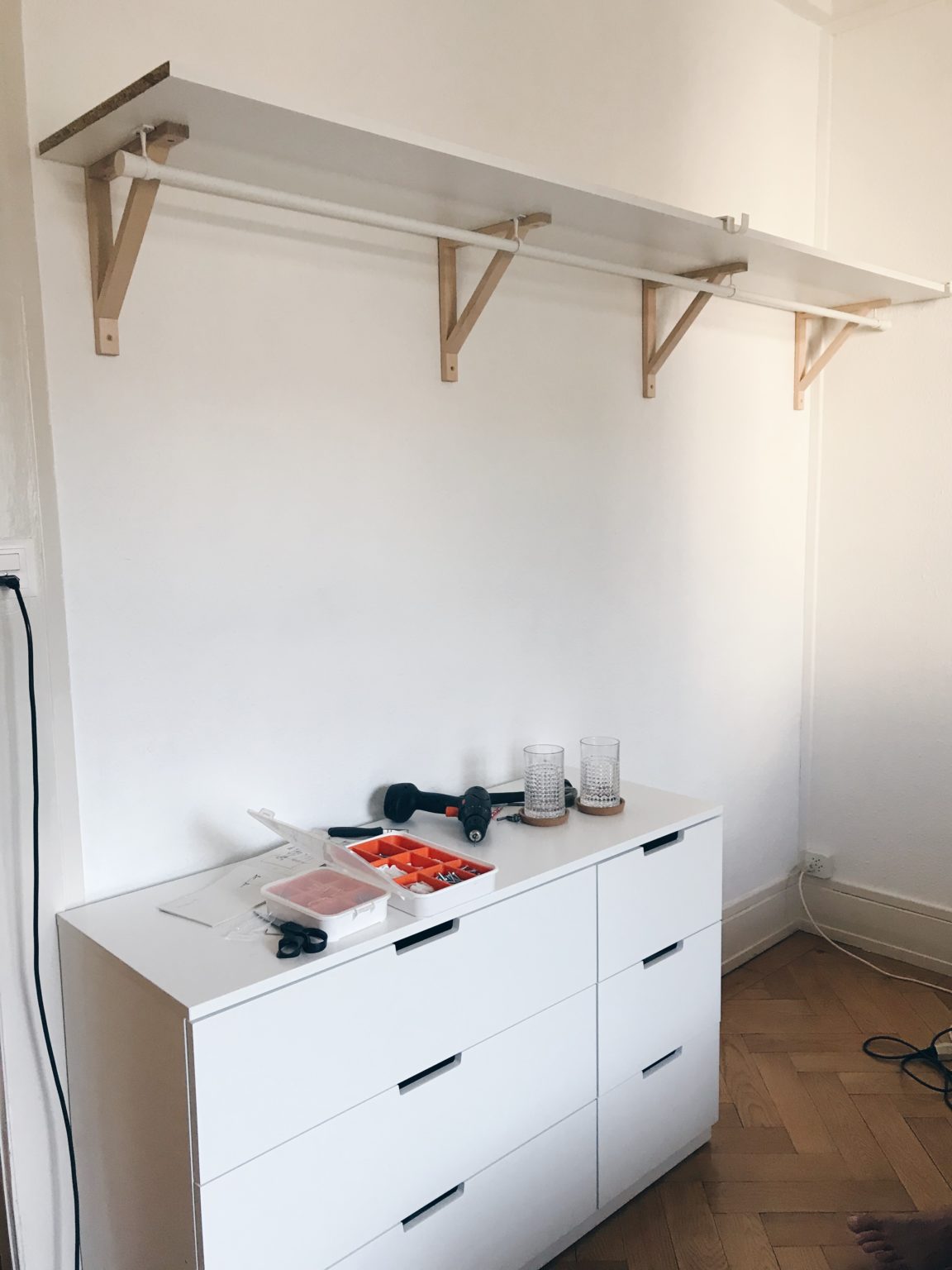 DIY Open Wardrobe - Create More Storage Space Without Cramping the Room | The Gem Picker