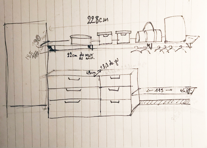 Open Wardrobe DIY - my drawing