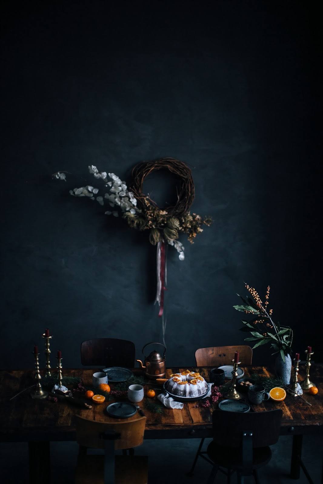 Embrace the dark, moody holiday decor