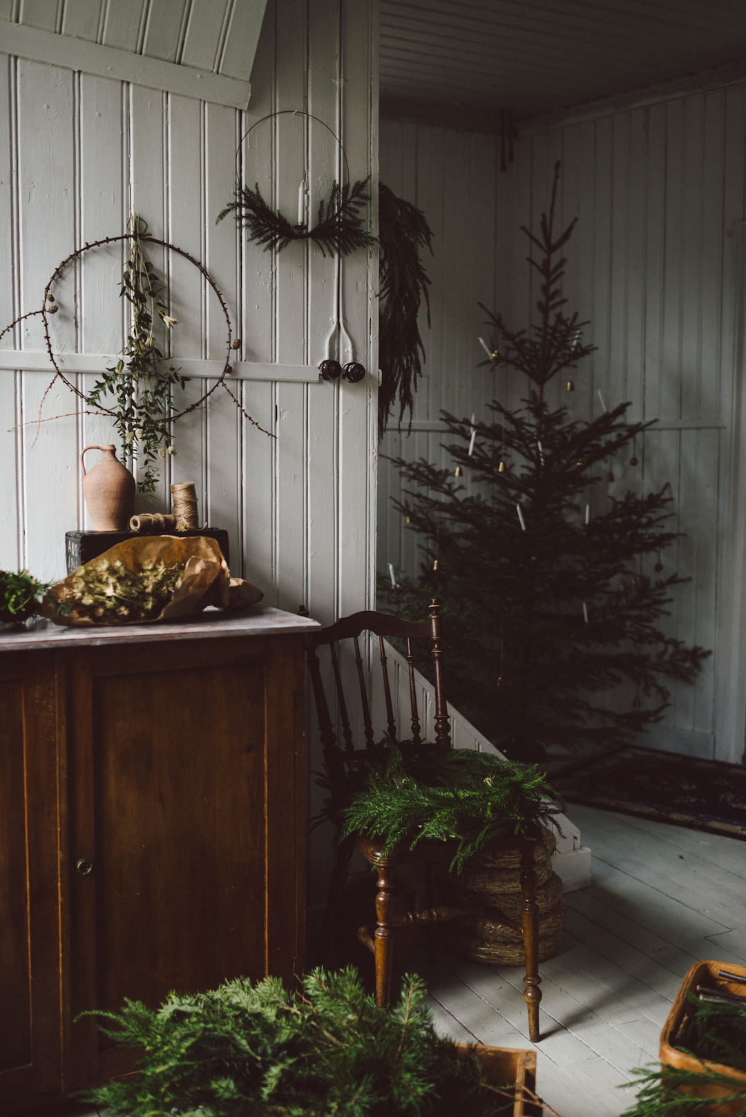 Embrace the dark, moody holiday decor