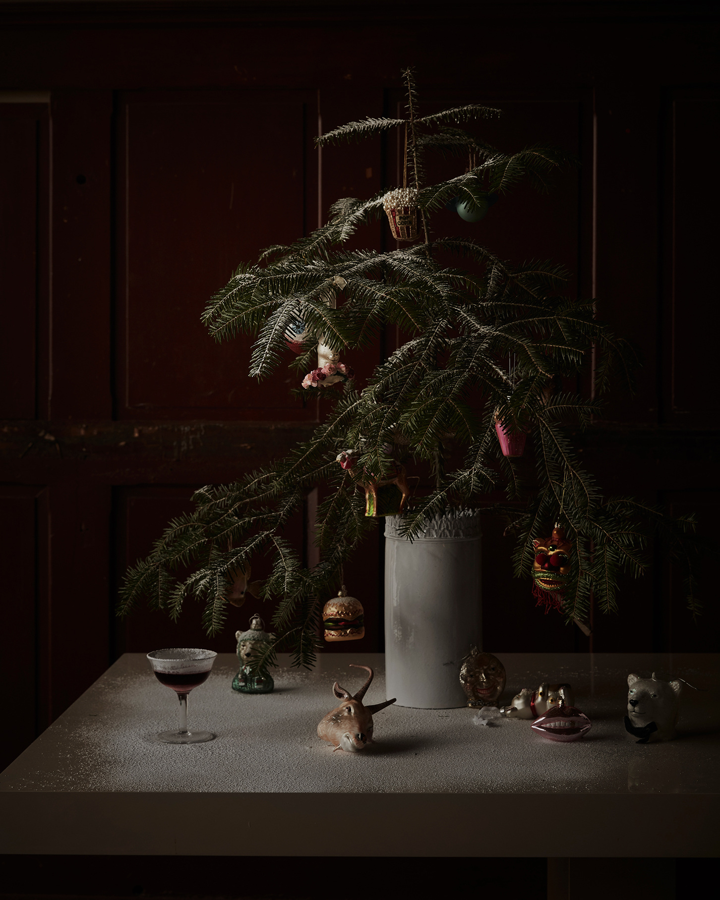 Embrace the dark, moody holiday decor