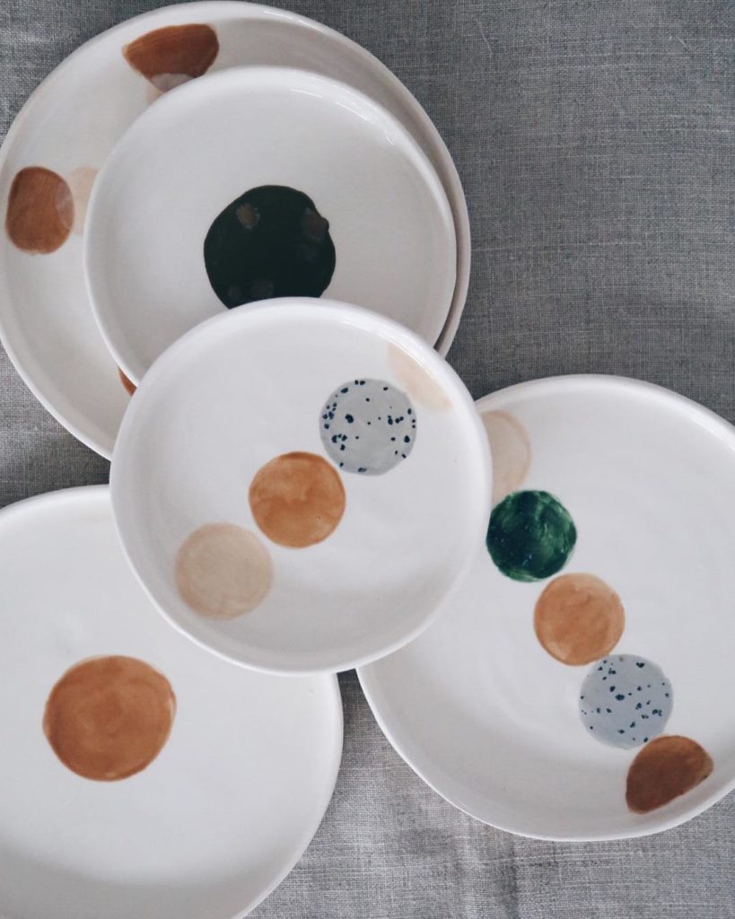 Ceramic Studio Maitoinen - plates with rounds of colors