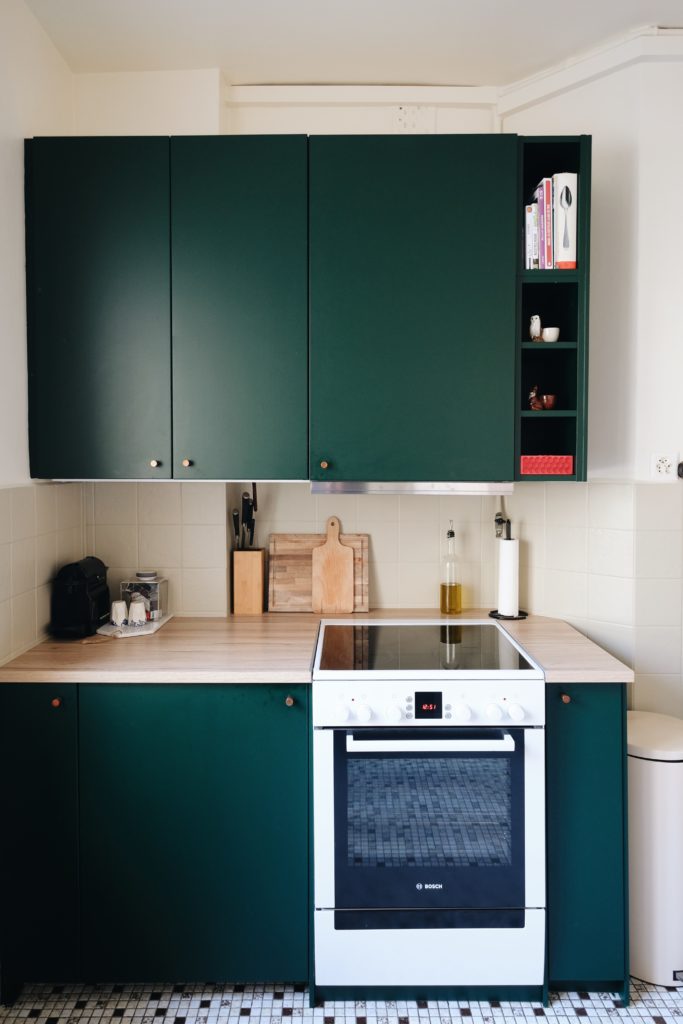 dark green ikea kitchen