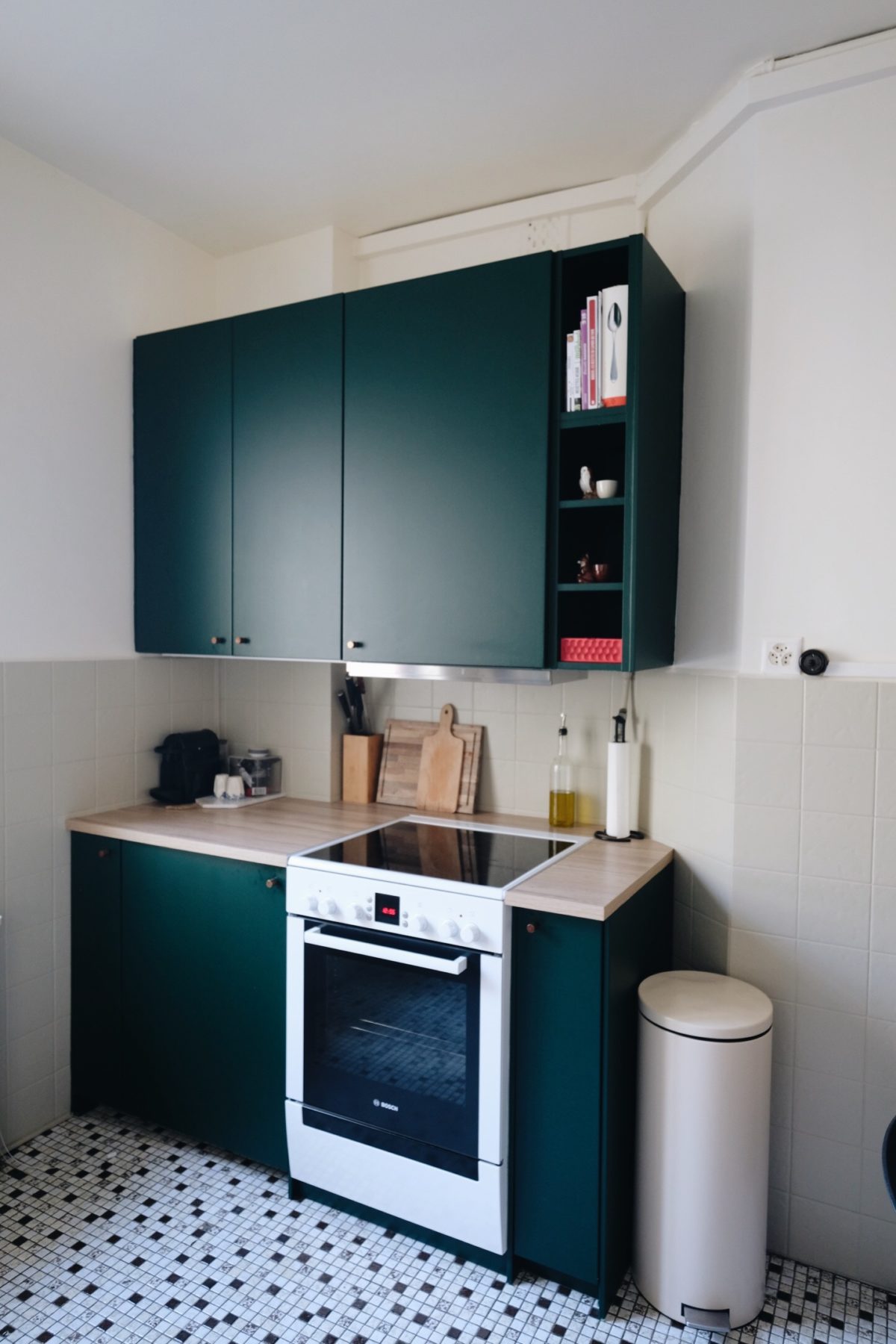 dark green ikea kitchen