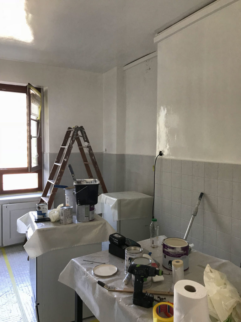 during the renovation of the kitchen