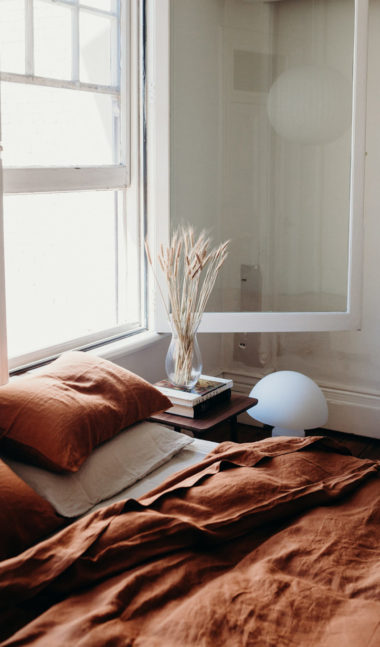 flat sheet duvet and pillows
