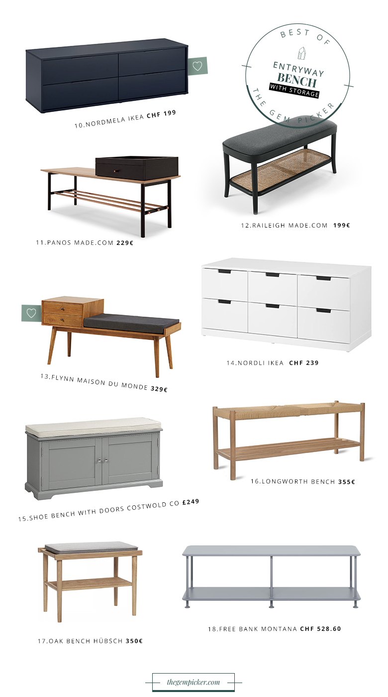 How to choose and what to look for when shopping for entryway benches. Find out the best tips and the best selection of benches with or without storage. 