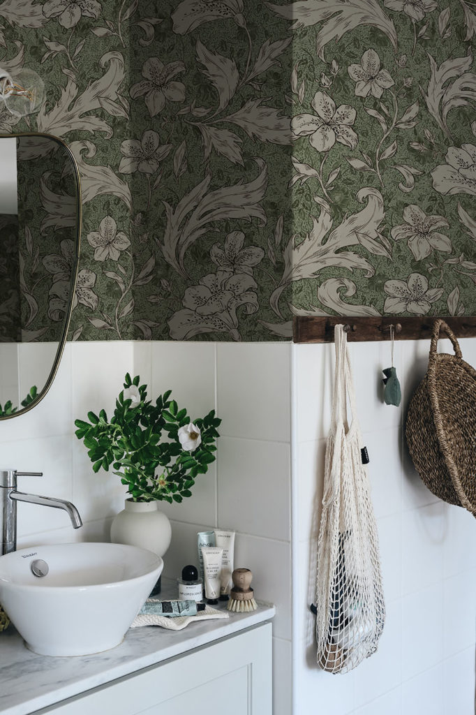 Decorating with wallpaper sandberg mattias forest green