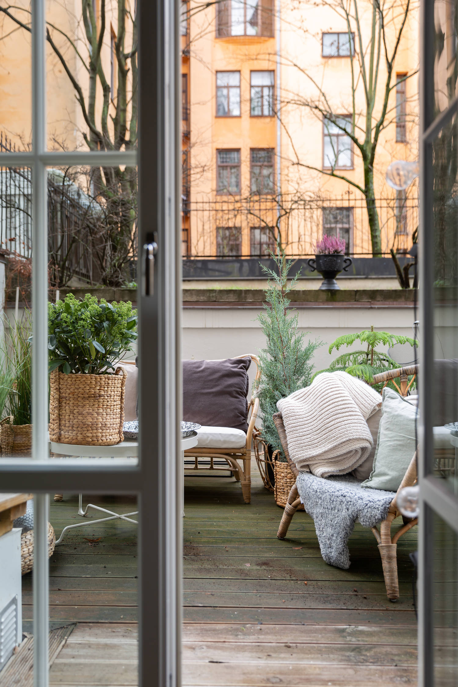 ikea furniture balcony view from inside