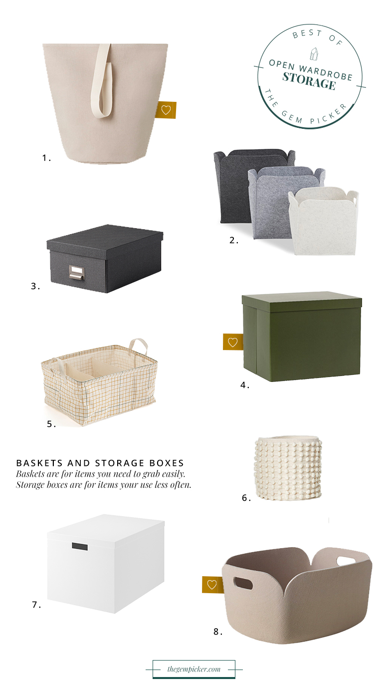 storage essential open wardrobe storage baskets and boxes