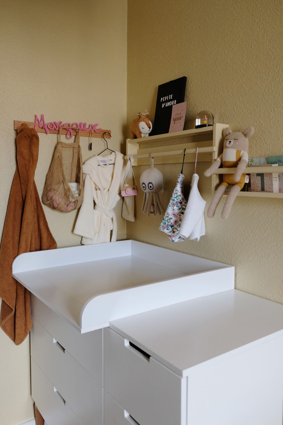 Turning your Ikea dresser into a changing table with this easy trick that requires zero DIY.