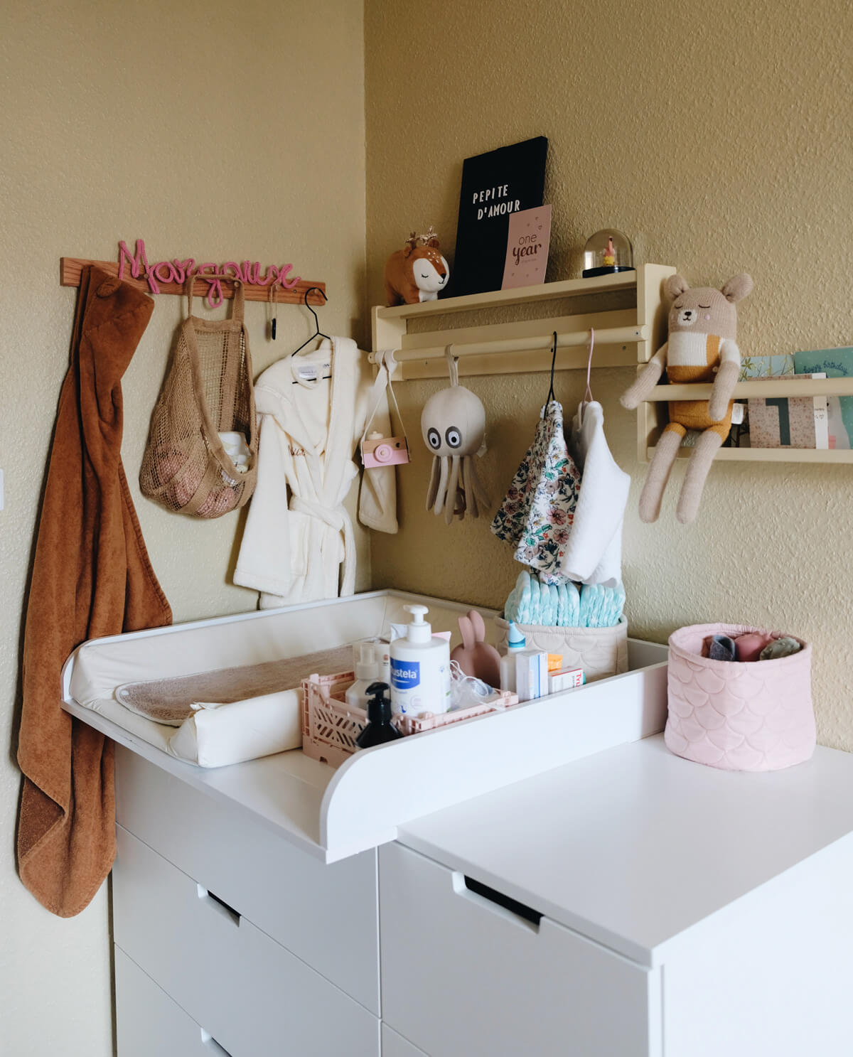 Turning your Ikea dresser into a changing table with this easy trick that requires zero DIY.