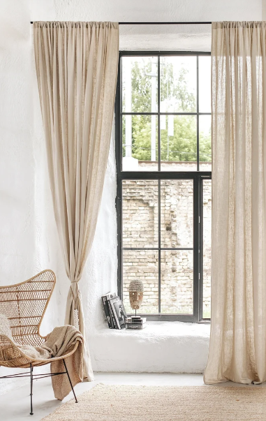 Simple linen curtains etsy magic linen