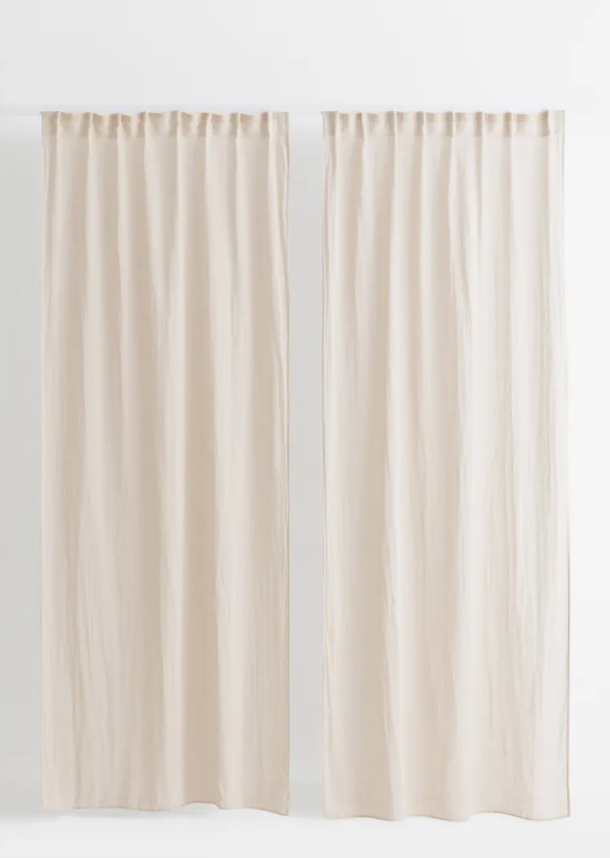 Simple linen curtains HM home 120cm mix coton linen