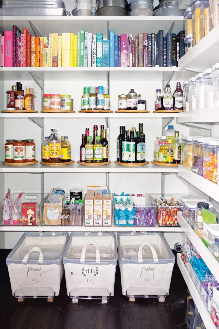 home organization system - pantry color coded