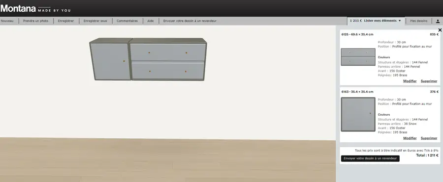 IKEA EKET cabinet hack - montana design tool